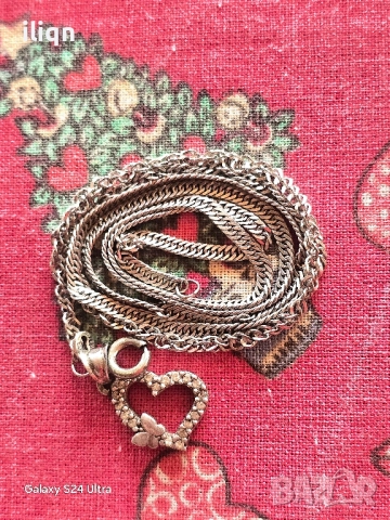 Сребърен Масивен синджир с висулка. 50см. Цена 25,99лв. За Севлиево безплатна доставка. , снимка 2 - Колиета, медальони, синджири - 51463453