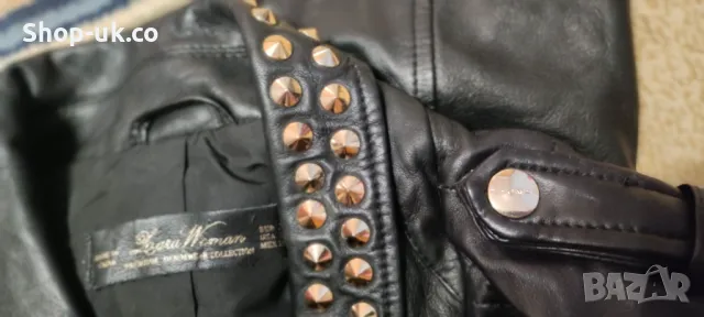 Яке естествена кожа ZARA, снимка 10 - Якета - 47624619