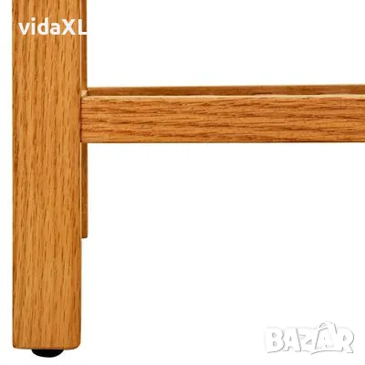 vidaXL Поставка за обувки с 4 рафта, 100x27x80 см, дъбов масив(SKU:331750), снимка 4 - Други - 48813196