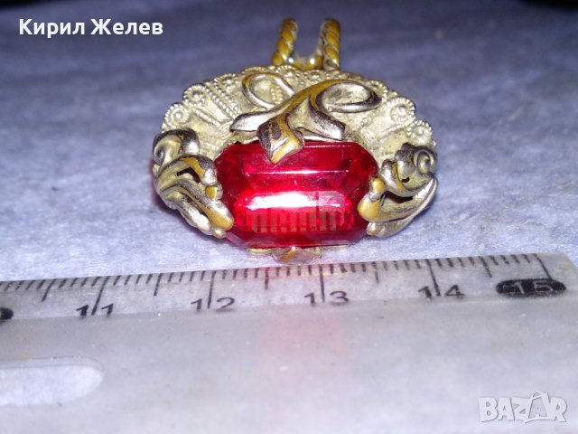 СТАРИНЕН МАЙСТОРСКИ СКЪПОЦЕНЕН АР НУВО ПОСРЕБРЕН ПРЪСТЕН с ГОЛЯМ ЮВЕЛИРНО ФАСЕТИРАН ГРАНАТ 37140, снимка 17 - Антикварни и старинни предмети - 40555141