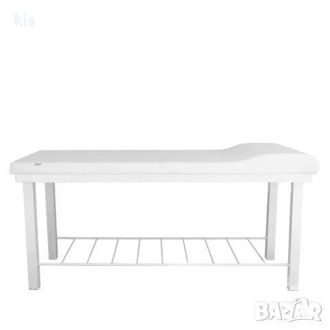 Двусекторно стационарно метално козметично и масажно легло 60/70 см. ширина KL280, Бял, снимка 2 - Кушетки - 41606955