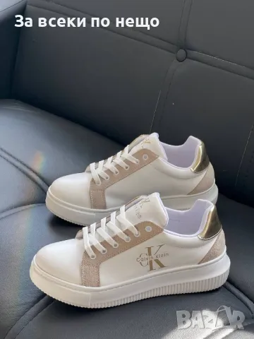 Calvin Klein Дамски Бели Маратонки👟Дамски Спортни Обувки В Бял Цвят Келвин Клайн Код E227