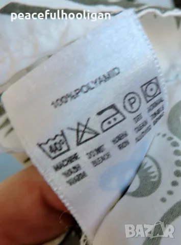 ODLO мъжка риза L – бяла с флорален принт, къс ръкав, Made in Portugal, снимка 4 - Ризи - 56058536