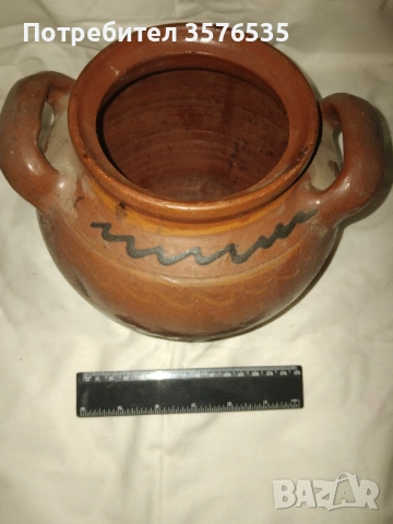 Продавам глинено гърне с дръжки, снимка 2 - Други - 53222187
