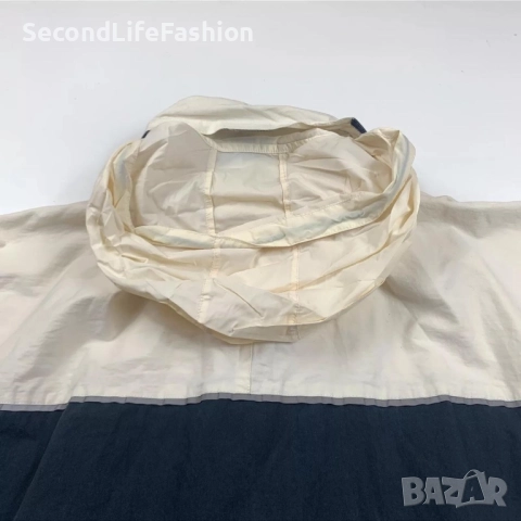 Discovery DSC Винтидж яке с качулка мъжко размер XL бежово синьо., снимка 5 - Якета - 52496723