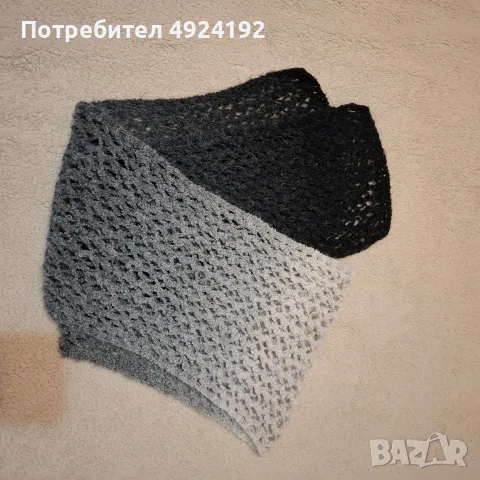 Дамски Шал сив меланж , снимка 4 - Шалове - 56144560