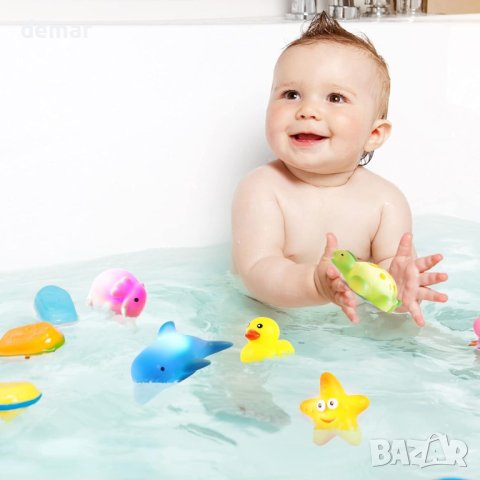 Светещи играчки животни за баня за бебета и малки деца 6+ месеца, снимка 4 - Фигурки - 44182478