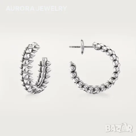 CARTIER Clash de Cartier White Gold Hoop Дамски Обеци, снимка 4 - Обеци - 55931954