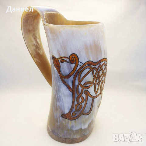 Чаша от естествен рог, тип "Викинг", снимка 13 - Подаръци за мъже - 43051940