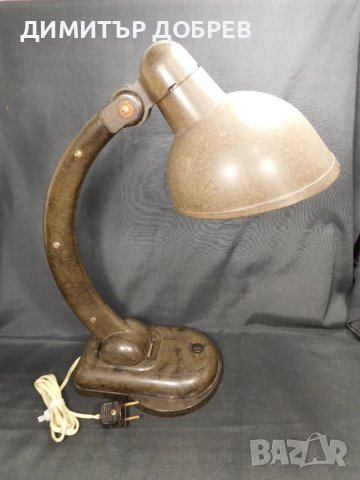 СТАРА РЕТРО СОЦ СССР НАСТОЛНА ЛАМПА "НКВД" БАКЕЛИТ КАРБОЛИТ, снимка 3 - Антикварни и старинни предмети - 49740121