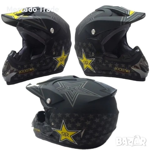 Каска за мотор, Кросова, S и M размер, Черен , снимка 3 - Аксесоари и консумативи - 50577695
