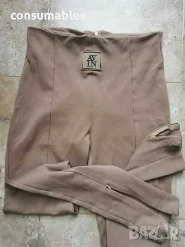 панталон клин Beige с ципове на Avin, снимка 4 - Клинове - 56235686