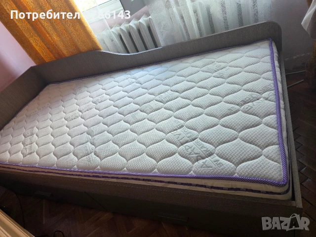 Единично легло с матрак, снимка 2 - Спални и легла - 51402908