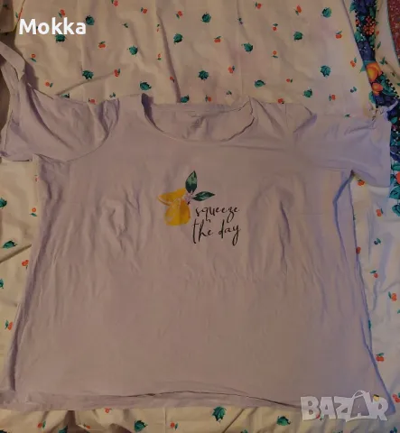 Дамска памучна тениска, снимка 2 - Тениски - 49250566