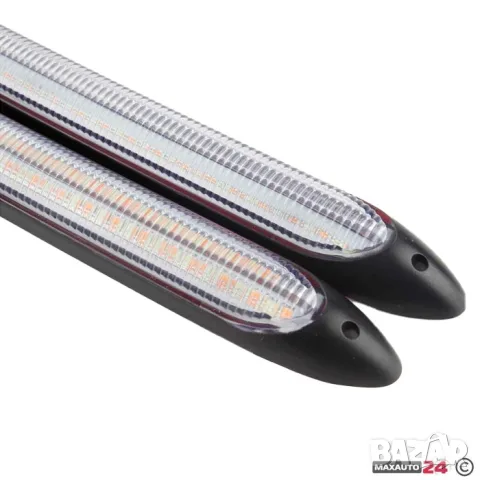 Дневни LED светлини 235мм бяло и жълто 12V 2 броя, снимка 3 - Аксесоари и консумативи - 55865101