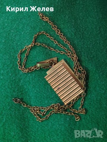 КРАСИВ Стар ПОЗЛАТЕН БРОНЗОВ РЕТРО АР ДЕКО МЕДАЛЬОН с ФИНА БРОНЗОВА с ПОЗЛАТА ЗДРАВА ВЕРИЖКА 38453, снимка 18 - Антикварни и старинни предмети - 41389449