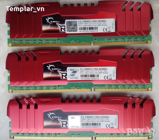 G.skill ARES 2x8  1866 / RIPJAWS X 2x4 DDR3 2133 / Ripjaws Z 3x8 DDR3 1600 Samsung 2 GB DDR3 1600, снимка 6 - RAM памет - 38078777