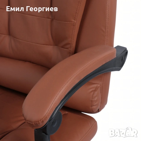 Ергономичен офис стол с лумбална опора от еко кожа – комфорт за дълги часове без болки, снимка 8 - Столове - 53145506