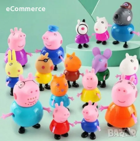 Комплект Фигурки за игра Пепа Пиг всички герои Peppa Pig фигурки, снимка 2 - Фигурки - 48832891