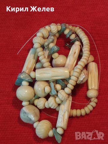 СЛОНОВА КОСТ и КАМЪНИ СТАРО КОЛИЕ 3904, снимка 3 - Колиета, медальони, синджири - 29771858