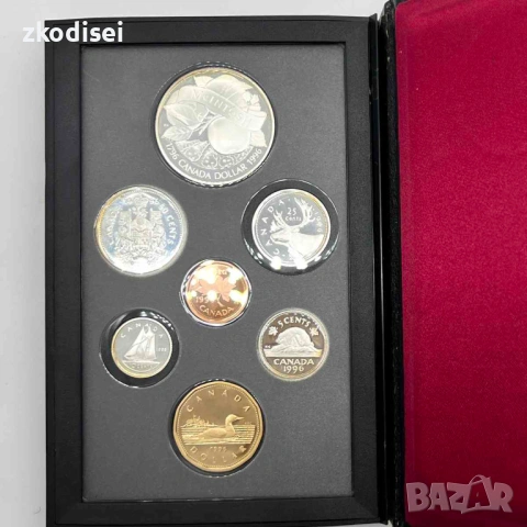 Комплект сребърни монети Елизабет 1996г. Канада, снимка 5 - Нумизматика и бонистика - 53267142