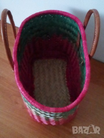 Кошница чанта плетена, снимка 2 - Чанти - 36752370
