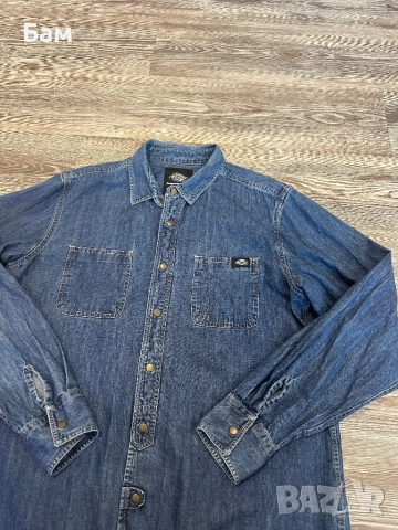 Мъжко!Dickies Houston Denim Button Up Shirt размер Л, снимка 2 - Ризи - 52404962