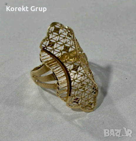 Златен пръстен 2.2 грама 14 карата, снимка 7 - Пръстени - 53038771