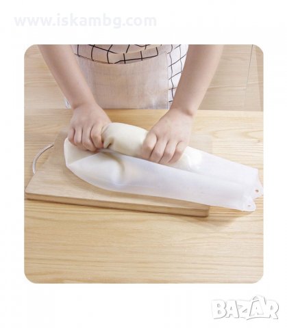 СИЛИКОНОВА НЕЗАЛЕПВАЩА ТОРБА ЗА МЕСЕНЕ НА ТЕСТО - код 2770, снимка 6 - Аксесоари за кухня - 33919073