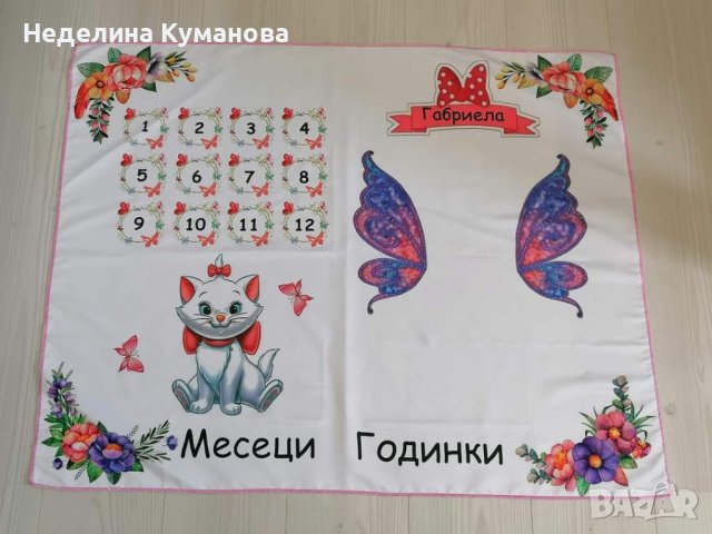 ✨️ Платно за отбелязване на месеци на бебе, снимка 3 - Други - 41925719