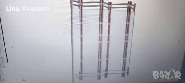 Сгъваема 5-панелна преграда за стая 200 см бамбук и платно