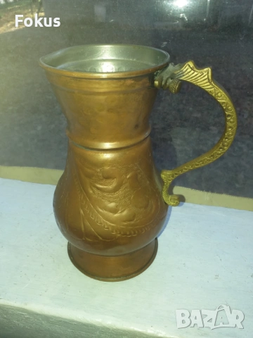 Страхотна кована медна кана за вино бакър бокал
