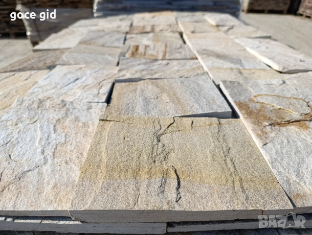 🟡 Жълт рязан гнайс – облицовъчни ленти/плочи | Естествен камък за фасади и интериор, снимка 4 - Строителни материали - 52638108