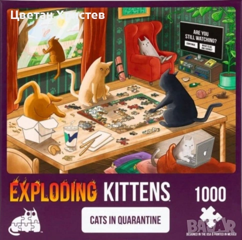 Два броя пъзели Exploding Kittens