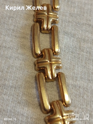 Винтидж златист ланец плетка тип ПАНТЪР много красив перфектно състояние 51915, снимка 2 - Колиета, медальони, синджири - 53463630