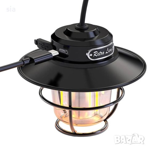 Лампа за къмпинг, 12V с кабел за зареждане