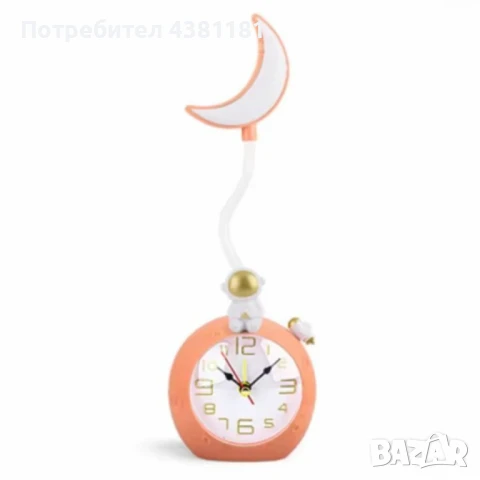 LED настолна лампа с будилник Astronaut Moon, снимка 4 - Настолни лампи - 50906990