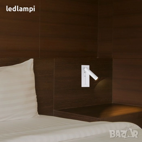 LED Аплик 2W За Вграждане Бял Топло Бяла Светлина, снимка 7 - Лампи за стена - 42746062