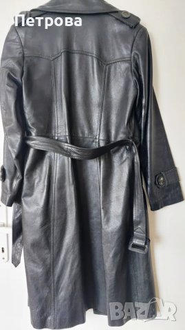 Кожено манто, от телешки бокс, с топла подплата, снимка 4 - Палта, манта - 49777990