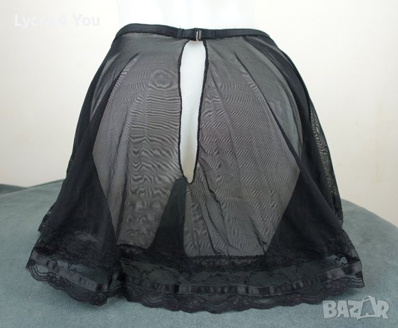 Lee Kleimann M/L прозрачна еротична тюлена пола с две сатенени панделки отпред, снимка 8 - Бельо - 42067717