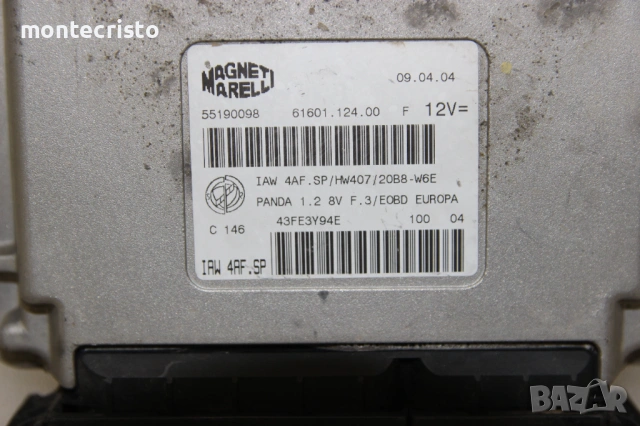 Моторен компютър ECU Fiat Panda (2003-2012г.) 55190098 / IAW 4AF.SP / 6160112400 / IAW4AFSP, снимка 2 - Части - 53028177