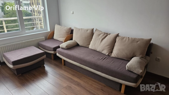 Диван, канапе и табуретка, снимка 6 - Дивани и мека мебел - 51546009