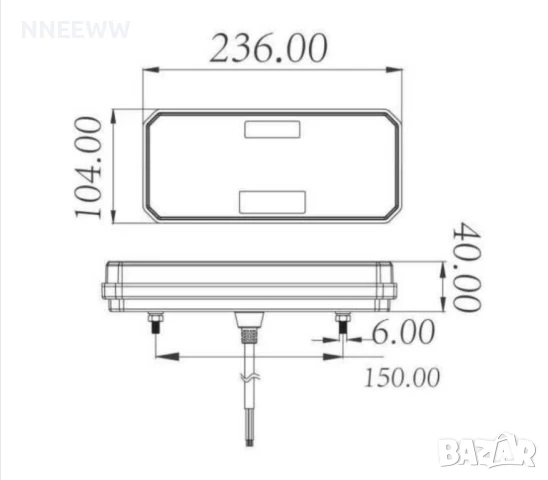 Стоп Диоден Лед неонова светлина с динамичен мигач 5 светлини 12-24V, снимка 5 - Аксесоари и консумативи - 50762882