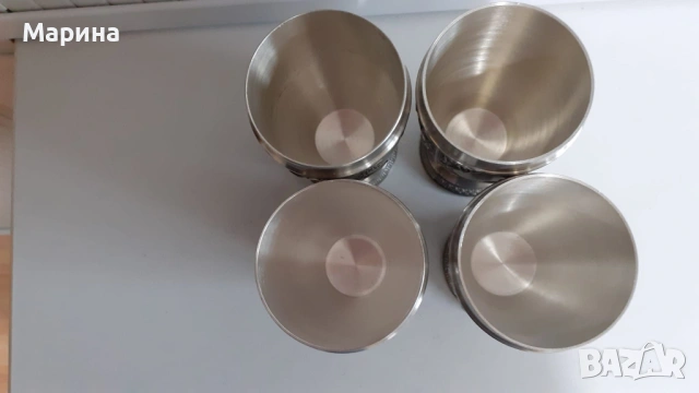 Немски чаши Зодии от калай за вино и ракии 110мл, Аntik*Vintage #119, снимка 7 - Антикварни и старинни предмети - 53110680