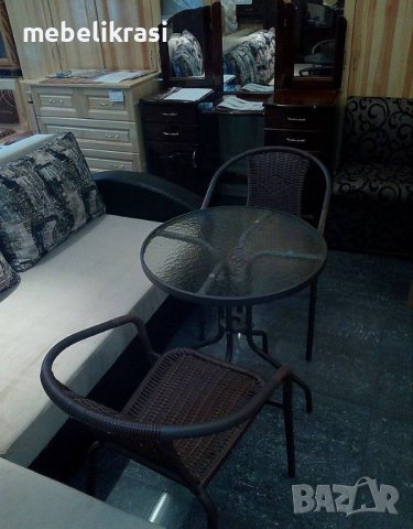 Градински метален ратанов сет, снимка 2 - Градински мебели, декорация  - 39445275