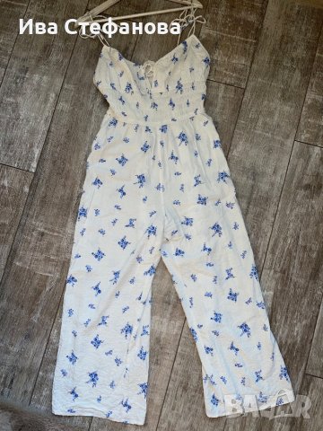 Бял спортно елегантен ежедневен гащеризон hm H&M , снимка 6 - Гащеризони - 41352234