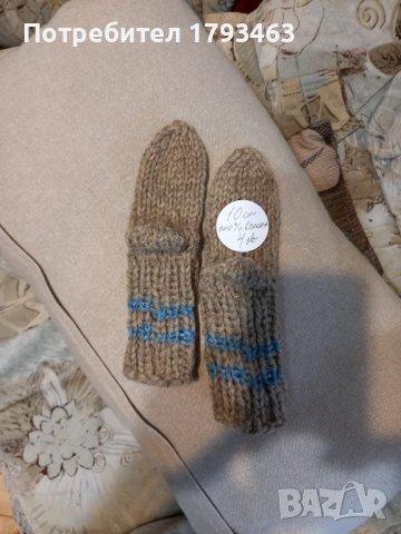 ръчно плетени детски чорапи от вълна, ходило 10 см., снимка 1 - Бебешки чорапи - 39884222