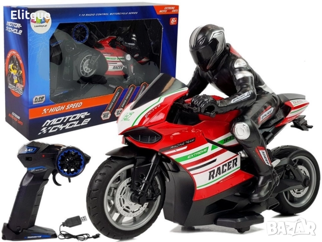 RC Спортен мотоциклет с дистанционно управление, снимка 2 - Коли, камиони, мотори, писти - 52650906