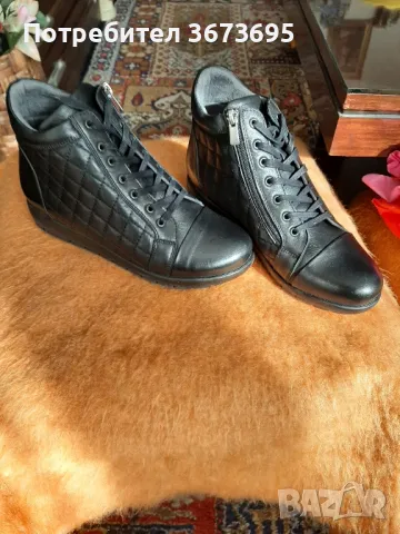 Зимни кожени обувки 