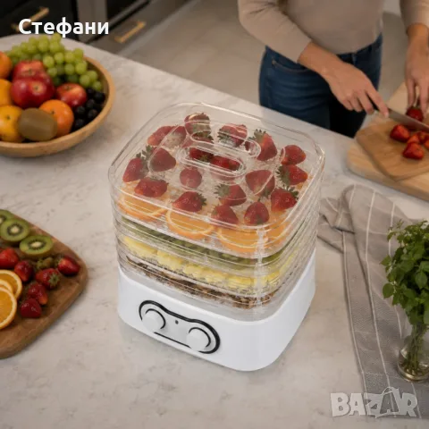Сушилня за храна с 5 нива, 250 W, снимка 2 - Сушилни - 56154204